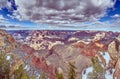 Grand Canyon colorful winter canyon panorama Royalty Free Stock Photo
