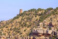 Grand Canyon Desert View Watchtower In The Distance Royalty Free Stock Photo