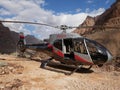 Grand Canyon helicopter tour - brake on the bottom of Colorado river