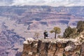 Grand Canyon hiker young couple portrait.