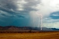 Grand Canyon Lightning Royalty Free Stock Photo