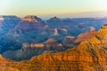Grand Canyon at Mather's point in sunset light Royalty Free Stock Photo