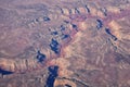 Grand Canyon National Park in Arizona, aerial view from airplane, UNESCO World Heritage Centre Geological history site. In the Uni Royalty Free Stock Photo