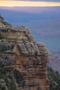 Grand Canyon National Park, Arizona: Sunset over the Grand Canyon Royalty Free Stock Photo