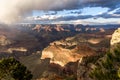 Sunset over Grand Canyon, Arizona, United States of America Royalty Free Stock Photo