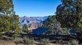 Panoramic View of the Grand Canyon as Seen from the South Rim on a Bright, Clear Autumn Afternoon Royalty Free Stock Photo