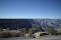 View of the Grand Canyon as Seen from a Scenic View Point on the HermitÃ¢â¬â¢s Rest Bus Line on a Bright, Clear Autumn Afternoon Royalty Free Stock Photo