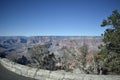 View of the Grand Canyon as Seen from a Scenic View Point on the HermitÃ¢â¬â¢s Rest Bus Line on a Bright, Clear Autumn Afternoon Royalty Free Stock Photo