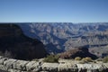 View of the Grand Canyon as Seen from a Scenic View Point on the HermitÃ¢â¬â¢s Rest Bus Line on a Bright, Clear Autumn Afternoon Royalty Free Stock Photo