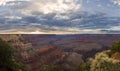 The Grand Canyon, in Grand Canyon National Park carved by the Colorado River in Arizona, at sunset - United States Royalty Free Stock Photo