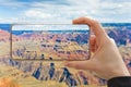 The Grand Canyon in Grand Canyon National Park carved by the Colorado River in Arizona, United States - concept image Royalty Free Stock Photo