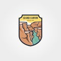 Grand canyon national park emblem logo vector sticker patch travel symbol illustration design