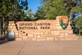 Grand Canyon National Park entrance sign, Arizona, USA