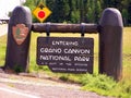 Grand Canyon National Park Sign Board Royalty Free Stock Photo