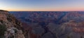 Grand Canyon National Park - South Rim Sunset Panorama - Mather Point Royalty Free Stock Photo