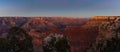 Grand Canyon National Park - South Rim Sunset Panorama - Mather Point Royalty Free Stock Photo