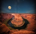 Grand Canyon at night Royalty Free Stock Photo