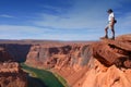 Grand Canyon overlook Royalty Free Stock Photo