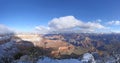 Grand Canyon panorama with snow Royalty Free Stock Photo