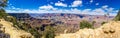 Grand Canyon panorama view in summer with blue sky. Royalty Free Stock Photo