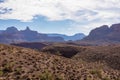 Grand Canyon - Panoramic aerial view from Bright Angel hiking trail on the way to Plateau Point at South Rim, Arizona, USA Royalty Free Stock Photo