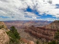 Grand Canyon - Panoramic aerial view from South Kaibab hiking trail at South Rim of Grand Canyon National Park, Arizona, USA Royalty Free Stock Photo