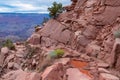 Grand Canyon - Panoramic aerial view from South Kaibab hiking trail at South Rim of Grand Canyon National Park, Arizona, USA Royalty Free Stock Photo