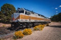 Grand Canyon Railway Silver and Orange Locomotive, Train Number 239, USA Royalty Free Stock Photo