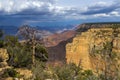 Grand Canyon with rain clouds above it Royalty Free Stock Photo