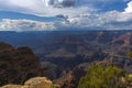 Grand Canyon with rain clouds above it Royalty Free Stock Photo