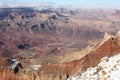 Grand Canyon with snow in winter Royalty Free Stock Photo