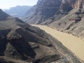 Colorado River in the Grand Canyon seen from a helicopter Royalty Free Stock Photo