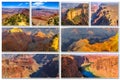 Grand Canyon sunset collage Royalty Free Stock Photo