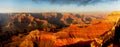 Grand Canyon Sunset Panorama Royalty Free Stock Photo