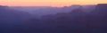 Grand Canyon Sunset Panorama Royalty Free Stock Photo