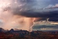 Grand Canyon thunderstorm and lightning Royalty Free Stock Photo