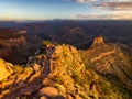 Grand Canyon Trail at Sunrise Royalty Free Stock Photo