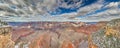 Grand Canyon wide clouds and canyon layers Royalty Free Stock Photo