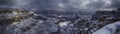 Grand Canyon Winter Panorama in the Snow Royalty Free Stock Photo