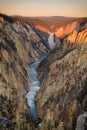 Grand canyon of Yellowstone National park Wyoming Royalty Free Stock Photo