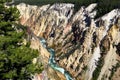 Brink of lower falls, Grand Canyon of Yellowstone National Park, Wyoming, USA Royalty Free Stock Photo