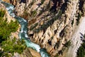 Brink of lower falls, Grand Canyon of Yellowstone National Park, Wyoming, USA Royalty Free Stock Photo