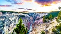 The Grand Canyon of the Yellowstone River in Yellowstone National Park in Wyoming, United States of America Royalty Free Stock Photo