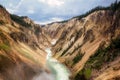 Grand Canyon of Yellowstone waterfall Royalty Free Stock Photo