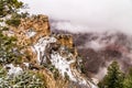 Grand Canyons in snow Royalty Free Stock Photo