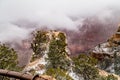 Grand Canyons in snow Royalty Free Stock Photo