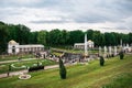 Grand Cascade Fountains - Peterhof Palace garden, St. Petersburg Royalty Free Stock Photo