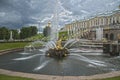 Grand Cascade Fountains, Peterhof Palace, Russia Royalty Free Stock Photo