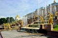 The Grand Cascade, palace and Samson Fountain in Peterhof,