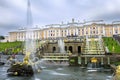 Grand cascade in Pertergof, Saint-Petersburg Royalty Free Stock Photo